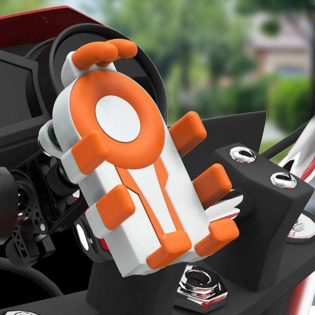 Shock Absorption Bicycle Phone Holder, 360° Rotatable Motorcycle Phone Mount with Handlebar/Mirror Base, Wholesale Supply