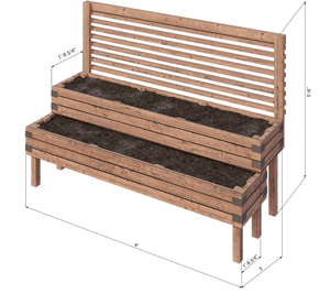 Lit de jardin <span class=keywords><strong>surélevé</strong></span> <span class=keywords><strong>en</strong></span> <span class=keywords><strong>bois</strong></span> rustique horticulture jardinière rectangulaire <span class=keywords><strong>en</strong></span> <span class=keywords><strong>bois</strong></span> jardinières de lit de jardin surélevées à 2 niveaux - Product Image 2