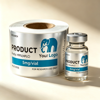 Etiquetas de Código de Barras Autoadhesivas Personalizadas para Botellas de Péptidos de 3ml/5ml/10ml, Textura Plateada, Resistentes al Agua, al Calor, de Alta Viscosidad y Anti-UV
