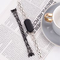 Bracelet compatible avec Xiaomi 9/10, boucle en métal en forme de fer à cheval avec diamants incrustés, bracelet pour Xiaomi 8/9 Pro Redmi 5/6