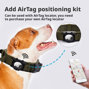 Explosion-proof Shock protection <strong>Tactical</strong> Aesthetic Modern Bulk Thick Weighted Thick <strong>Dog</strong> <strong>Collar</strong> Waterproof With AirTag Holder - Product Image 4