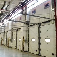 Puerta Seccional Automática de Alta Resistencia con Sistema de Elevación Vertical, Panel de Acero Duradero, Puerta Superior Resistente al Viento para Uso Comercial