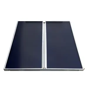 Chauffe-eau solaire soudé noir durable en acier inoxydable, type canal d'écoulement complet avec boîtier en aluminium pour usage domestique et hôtelier