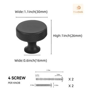 New Arrival Modern Home Bathroom Bedroom Wardrobe Drawer Kitchen Aluminium <b>Door</b> Knurled <b>Door</b> <b>Handle</b> <b>Round</b> Knob Eco-Friendly - Product Image 6