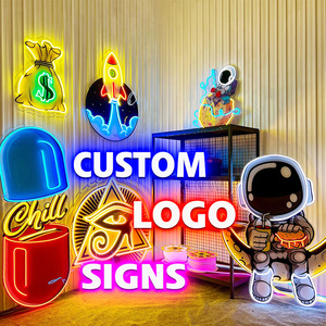 Thả vận chuyển biểu tượng tùy chỉnh Neon dấu hiệu tường trang trí UV in neon ánh sáng cho tường trang trí nội thất nhà hàng thanh dấu hiệu Phần nhà dẫn dấu hiệu - Product Image 1