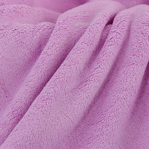 <span class=keywords><strong>Tela</strong></span> de lana de Coral de Color sólido cepillado de doble cara de poliéster púrpura 100% súper suave para Pijamas - Product Image 3