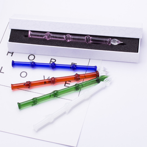 Stylo plume en verre personnalisé de haute qualité, directement de l'usine, pour cadeaux promotionnels, impression courte - Product Image 2