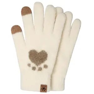 BESTELLA – gants d'hiver chauds tricotés pour femmes, pour l'extérieur, par temps froid, personnalisés pour dames, gants à écran tactile