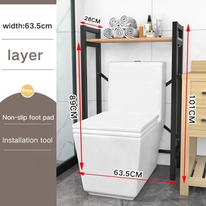 Multilayer Metal <strong>Steel</strong> Tube <strong>Pipe</strong> Washing Machine Shelf <strong>Rack</strong> Bathroom <strong>Storage</strong> Shelves Saving Over Toilet <strong>Storage</strong> <strong>Rack</strong> Shelf - Product Image 4