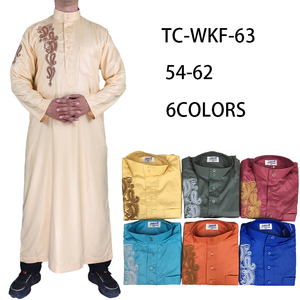 Abbigliamento uomo turco islamico modesto Abaya poliestere Tob Khamis <span class=keywords><strong>arabo</strong></span> per uomo - Product Image 6