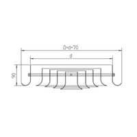 Diffuseur à jet en aluminium multi-anneaux pour système de ventilation HVAC pour extérieur hôpital salle de sport Ventilation de plafond Diffuseur de plafond
