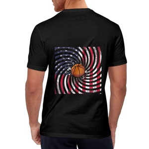 Camiseta Formal <span class=keywords><strong>de</strong></span> Manga Corta, 100% Algodón Tejido, 180 Gramos, Negra, con Estampado Digital, Patrones Personalizables en Ambos Lados, para Parejas - Product Image 2