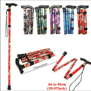 Bâton de marche pliable Fiery Fox, 5 sections, 84-93 cm, poignée télescopique imprimée pour les personnes âgées, randonnée en plein air - Product Image 1