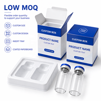 Boîte d'emballage en papier personnalisée écologique pour flacon en verre de 3 ml, 5 ml, 10 ml, produits cosmétiques et soins de la peau