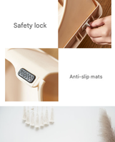 Escalier pliable à 3 niveaux en plastique imprimé pour animaux de compagnie, antidérapant, portable, pour lit haut, canapé, petits chiens et chats seniors