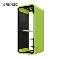 Cabine d'appel insonorisée intérieure, protection acoustique, modèle Black Call Booth, vente en gros