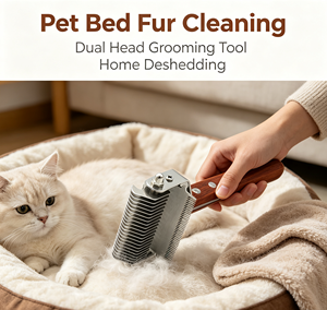 Peigne démêlant en bois massif pour animaux de compagnie, râteau métallique pour sous-koque, brosse de toilettage pour l'entretien du pelage des chiens et des chats - Product Image 2