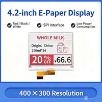 Écran E-Paper de 4,2 pouces, résolution 400x300, rouge, noir, blanc, interface SPI, faible consommation d'énergie, module LCM