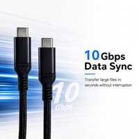 Cable USB C a USB C Trenzado al por Mayor de Fábrica, 100W, Carga Rápida, Transferencia de Datos de Alta Velocidad de 10 Gbps, Cable de Carga con Logotipo Personalizado para Regalo