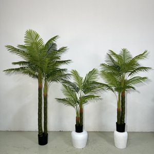 Palmera Areca Artificial de Doble Tronco, Palmera Artificial Realista para Interiores, Venta al por Mayor de Fábrica - Product Image 4