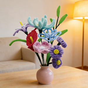 Kit de 135 Nettoyants pour Tuyaux (Pipe Cleaners) pour <span class=keywords><strong>l</strong></span>'Artisanat - Kit de Fabrication de Fleurs en Chenille, Fil Épais et Doux avec Accessoires pour Arts & Artisanat, Décoration Festive - Product Image 4