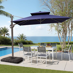 Muebles de exterior <span class=keywords><strong>Jardín</strong></span> Toldo doble Paraguas Voladizo Sombrilla grande 2,5*2,5 m Patio Sombrilla <span class=keywords><strong>Sombrillas</strong></span> económicas - Product Image 3