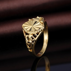 Unisex Factory Großhandel Unisex Beliebte 925 Silber Ring Schmuck Dubai 24 Karat vergoldeten Ring für Männer Damen Gold Fingerring - Product Image 2
