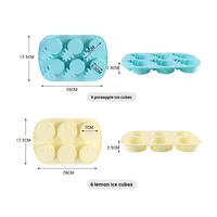 Moule à glaçons en silicone en forme de fruits d'été, moule créatif DIY pour des glaçons amusants faits maison, complément alimentaire, outil ménager réutilisable