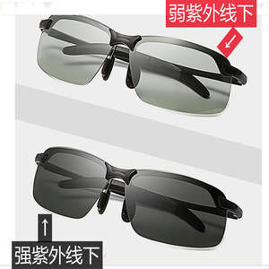 Nuevas gafas de sol polarizadas fotocromáticas para hombre, montura metálica, lentes de PC, protección UV400, visión nocturna, para conducir, pescar, color gris 3043 - Product Image 3