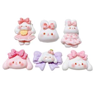 Mode Belle Mignon Animal Chien Arc Résine Cabochon Résine Charmes Pour Cadeau <span class=keywords><strong>Miniature</strong></span> Fée Jardin Décoration - Product Image 5