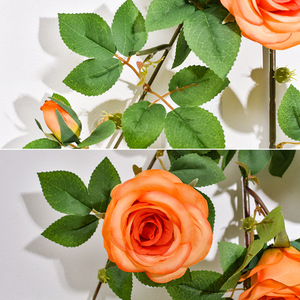 Guirlandes de roses artificielles Lanting, fleurs en soie, décoration murale suspendue, décoration de mariage, décoration intérieure et extérieure - Product Image 2