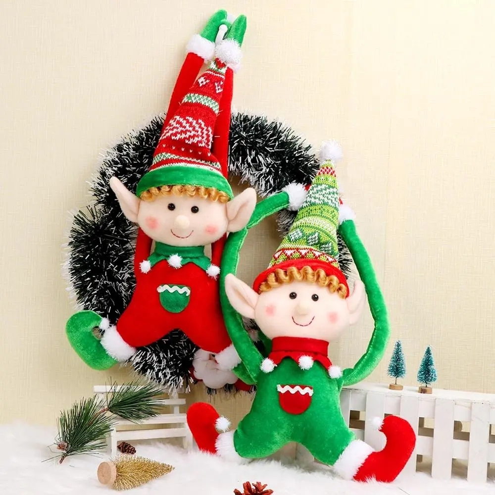 Ourwarm חג המולד מקורה Decorationelf תליית קטיפה Stuffes Elf חג המולד צעצועי בובות