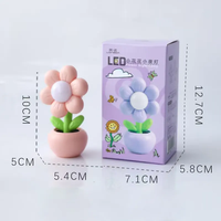 Lampe de chevet LED miniature au design mignon en forme de fleur, veilleuse chauffante pour bureau et décoration de table