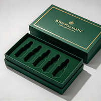 Boîte en carton kraft imprimée avec logo personnalisé, vide, pour emballage de flacons de parfum ou d'huiles essentielles
