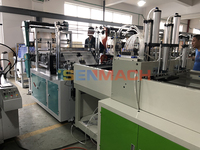 Ligne de production automatique de sacs en plastique plats pour le shopping, en nylon, polyéthylène, polyéthylène haute densité, polyéthylène basse densité, PE, machine à fabriquer des sacs en plastique pour t-shirts