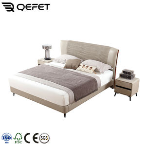 <span class=keywords><strong>Lit</strong></span> Moderne de Luxe Design Ensemble Chambre à Coucher Ajustable Grand <span class=keywords><strong>Lit</strong></span> en Cuir Véritable Doux Rembourré <span class=keywords><strong>avec</strong></span> Massage <span class=keywords><strong>et</strong></span> Rangement pour Maison Hôtel - Product Image 1