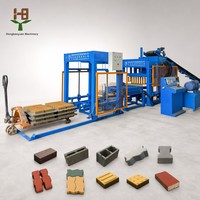 Ligne de production de machines à blocs de ciment hydrauliques QTJ4-18, fournisseur chinois pour la fabrication de machines automatiques de pavés en ciment