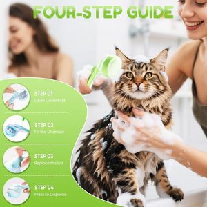 Wholesale Pet <b>Bath</b> Brush with Shampoo Dispenser Easy Dog Washing for Dogs and Cats - Product Image 4