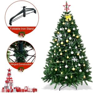 Meilleure Vente : Sapin de Noël Artificiel de 1,80 m en PVC, Feuillage Dense et Épais, Idéal pour Décoration Intérieure et Extérieure - Product Image 4