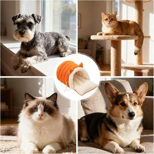 Waschbares Katzenbett – Warmes, plüschiges, rutschfestes Bett für Kätzchen, Welpen und andere Haustiere zum Schlafen und Entspan - Product Image 6