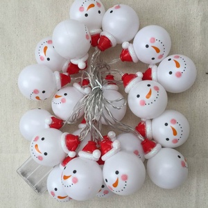 Wholesale Battery Operated 10 LED Christmas Snowman <strong>Ball</strong> <strong>String</strong> <strong>Lights</strong> From Home and Garden Decor - Product Image 5