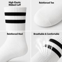 Chaussettes décontractées mi-mollet pour hommes, couleur unie, respirantes, avec soutien de la voûte plantaire, pour l'été – Qualité OEM supérieure, couleur personnalisable