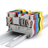 Bloc de bornes à ressort WBR PT2.5 pour rail DIN, 2,5 mm², 800 V, 2 pôles, connecteur de câblage électrique traversant 24-14 AWG