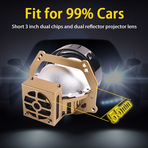 SANVI New Gold F50 3 Inch Bi LED Projector 115w Per Set 5500k Car Accessory Top Quality Factory Headlight Upgrade - Product Image 2