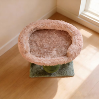 Arbre à chat en forme de cactus, poteaux à gratter en sisal, base anti-basculement stable avec boule suspendue, mobilier décoratif pour chat