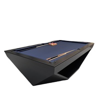 Table de billard de luxe 7ft 8ft pour intérieur, table de snooker moderne avec pieds en bois massif pour club, bar, salle de jeux à domicile