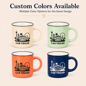 Taza de Café de Cerámica con Diseño de Palmera y Noria de Las Vegas, EE. UU., para Camping, Recuerdo, Personalizable, OEM, ODM, Venta al Por Mayor - Product Image 2