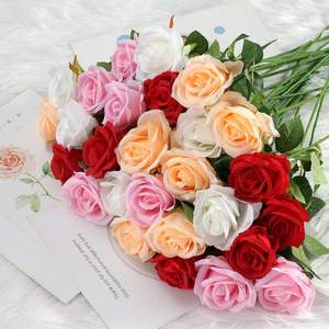 Rosas Artificiales de Terciopelo, Cabeza de 7 cm, Hechas a Mano, Duraderas de 3 a 5 Años, Ecológicas, Decoración para Bodas, Día de San Valentín - Product Image 3