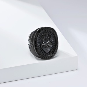 Men's Titanium Steel Cross <b>Ring</b> Heart Design Black Gold Silver Jewelry Gift Fashion <b>Rings</b> - Product Image 4