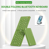 Keyboard portabel 68 tombol, kibor lipat Ultra ramping dapat diisi ulang tanpa kabel, cocok dengan IOS Android Windows ponsel pintar